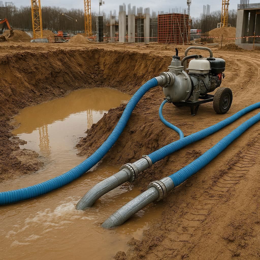 Водопонижение и осушение котлована в Сясьстрое