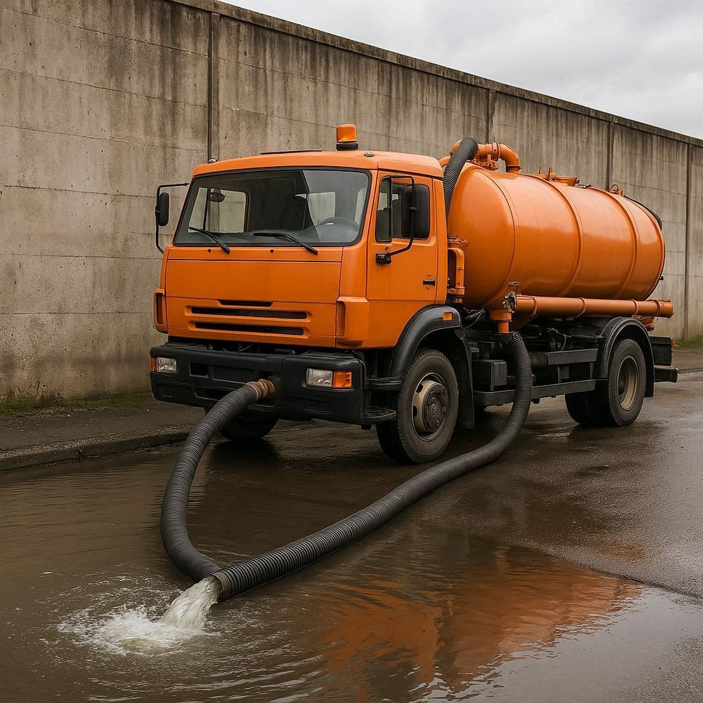 Откачка воды в Сясьстрое