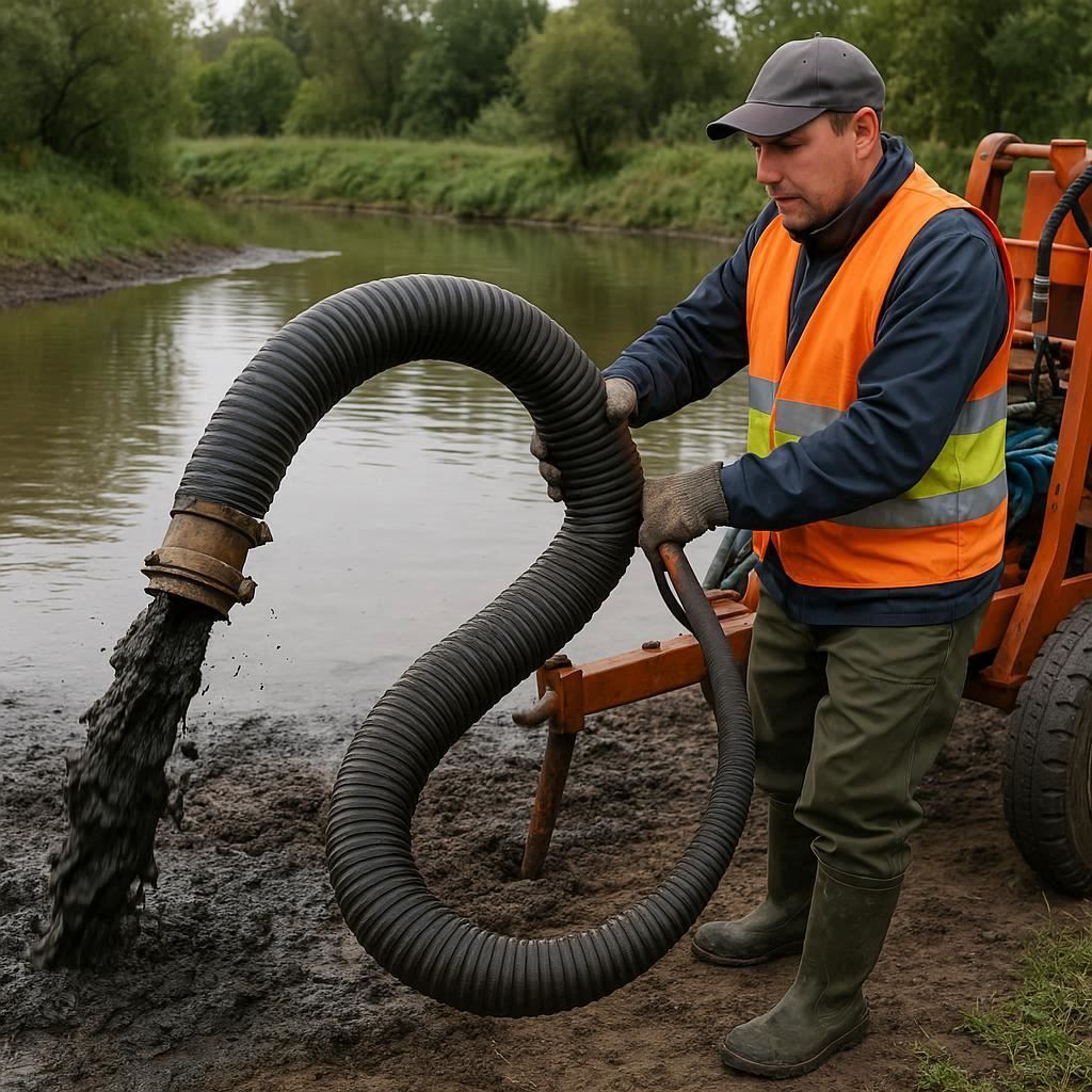 Очистка прудов и водоемов от ила в Сясьстрое