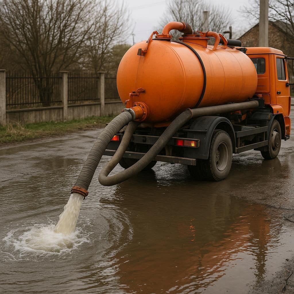 Откачка воды в Сясьстрое