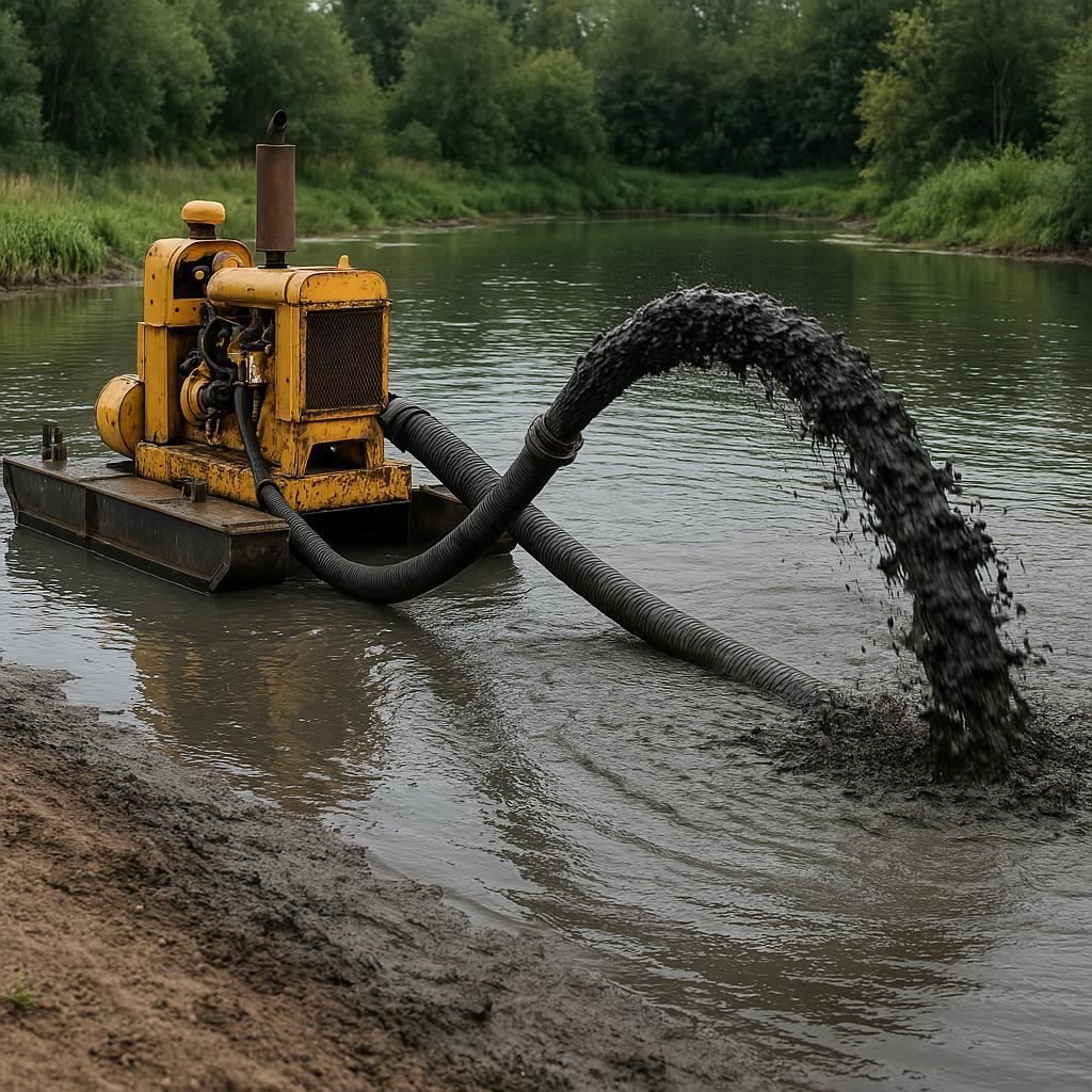 Очистка прудов и водоемов от ила в Сясьстрое