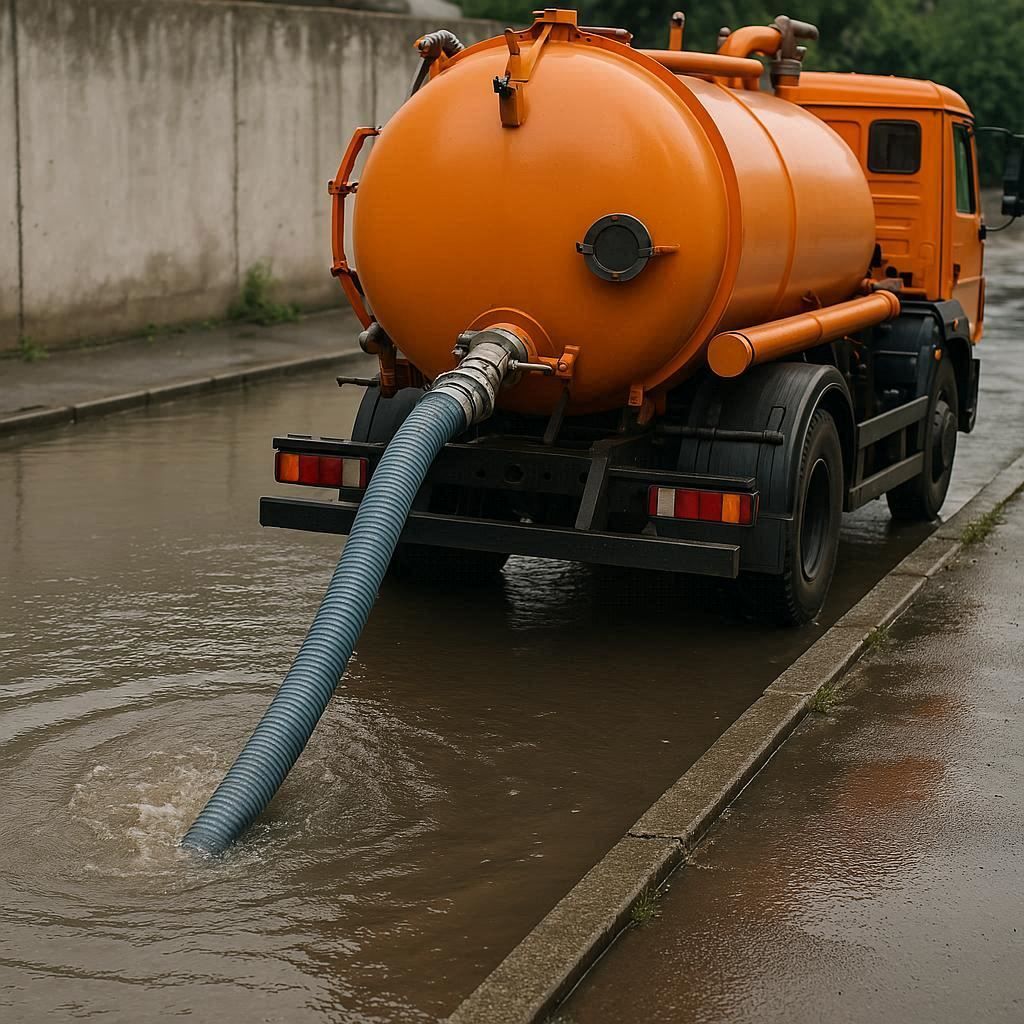 Откачка воды в Сясьстрое